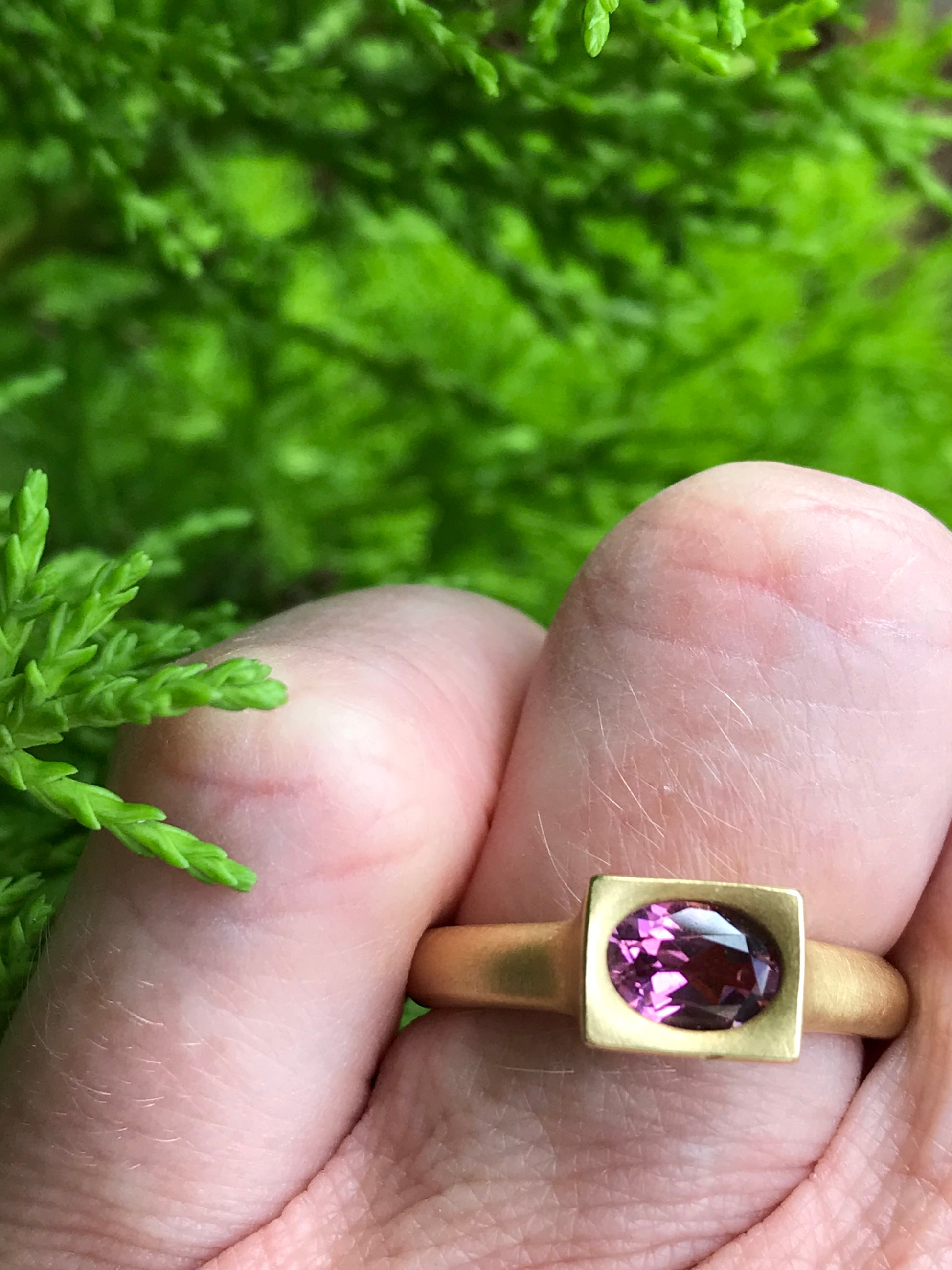 18ct yellow gold and pink tourmaline ring Ring Rock Lobster   