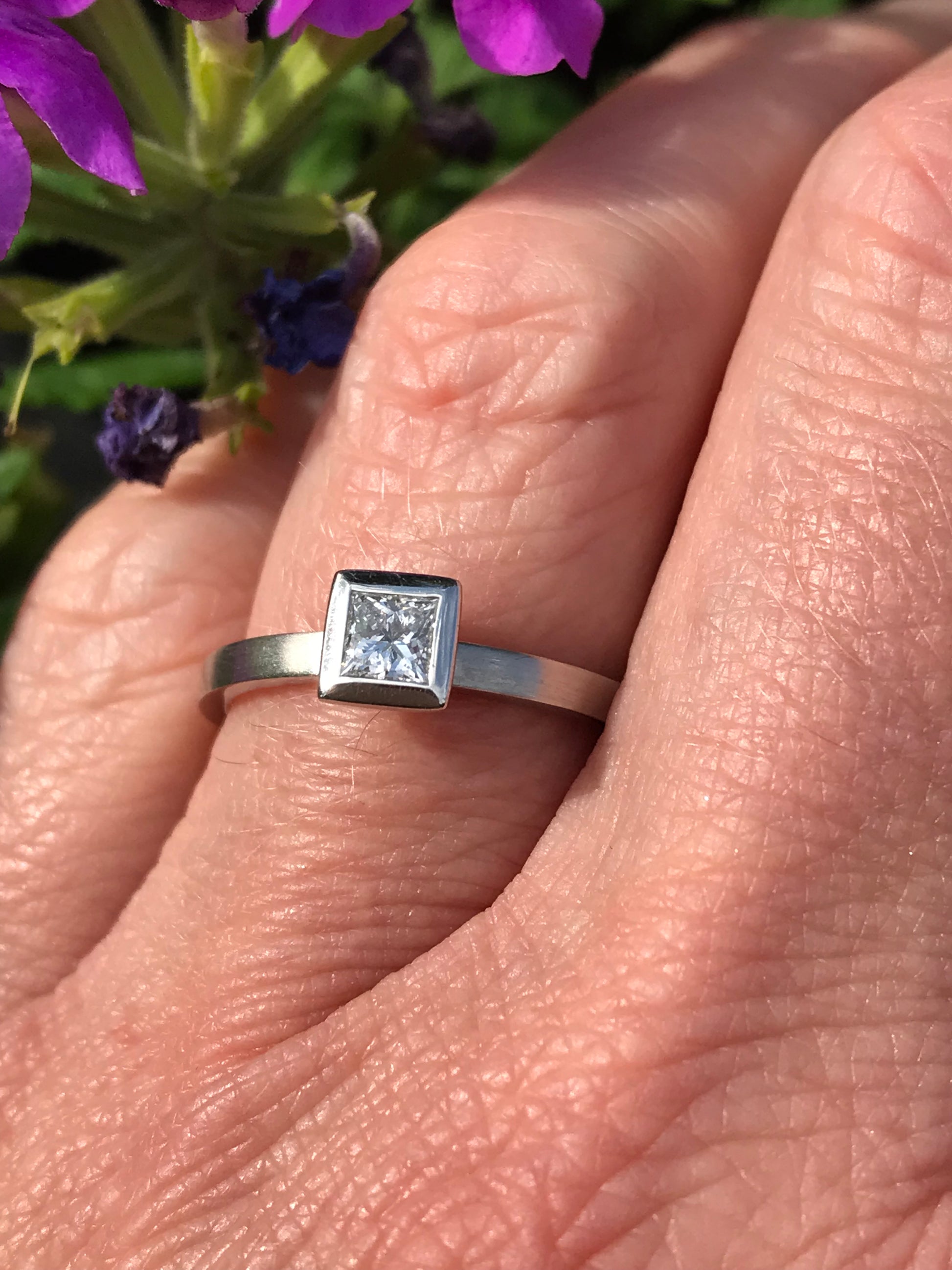 Platinum princess cut 0.25ct solitaire ring Ring Gerstner   