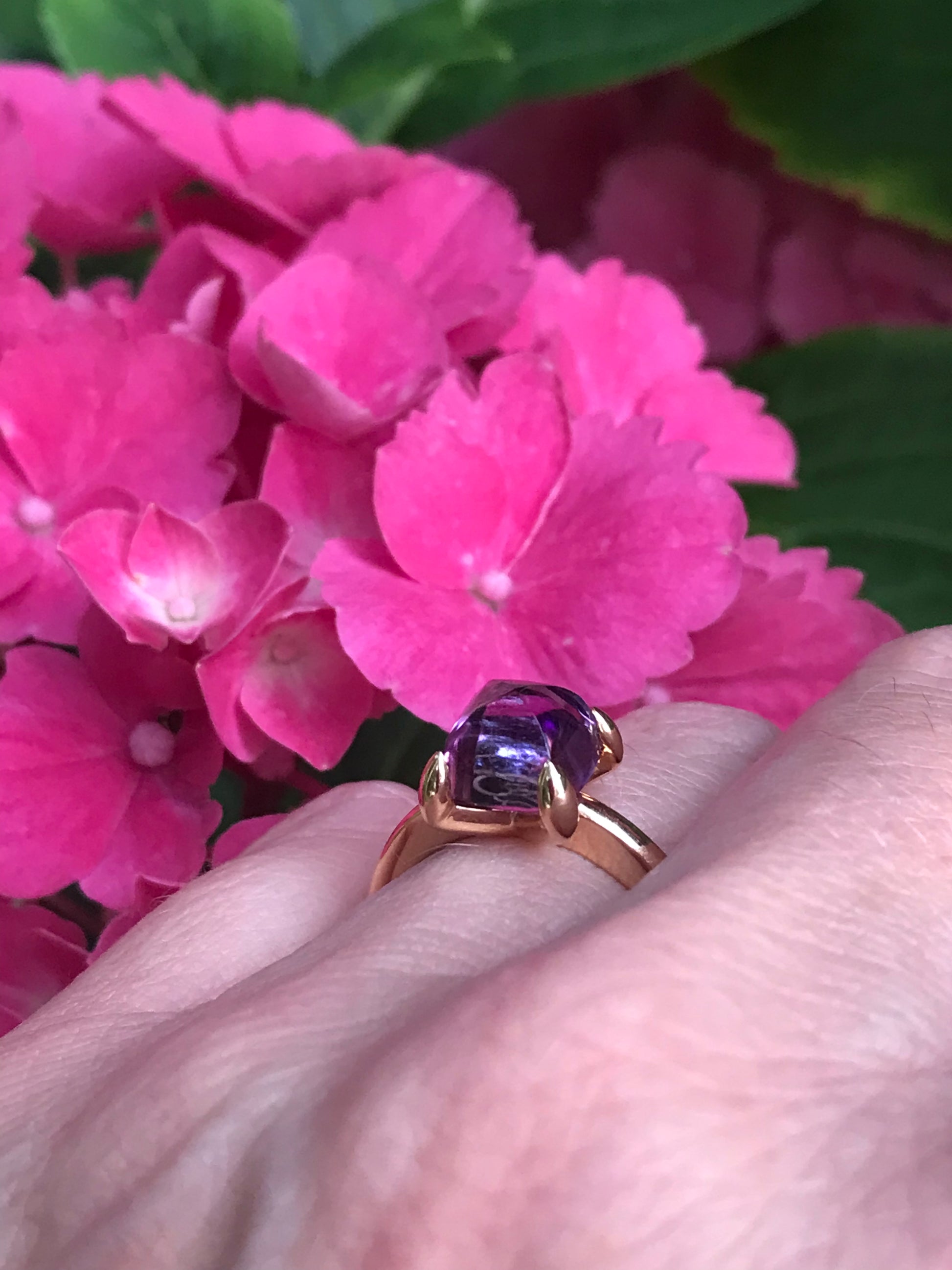 Buchwald 3.00ct amethyst ring set in 18ct rose gold Ring Buchwald   